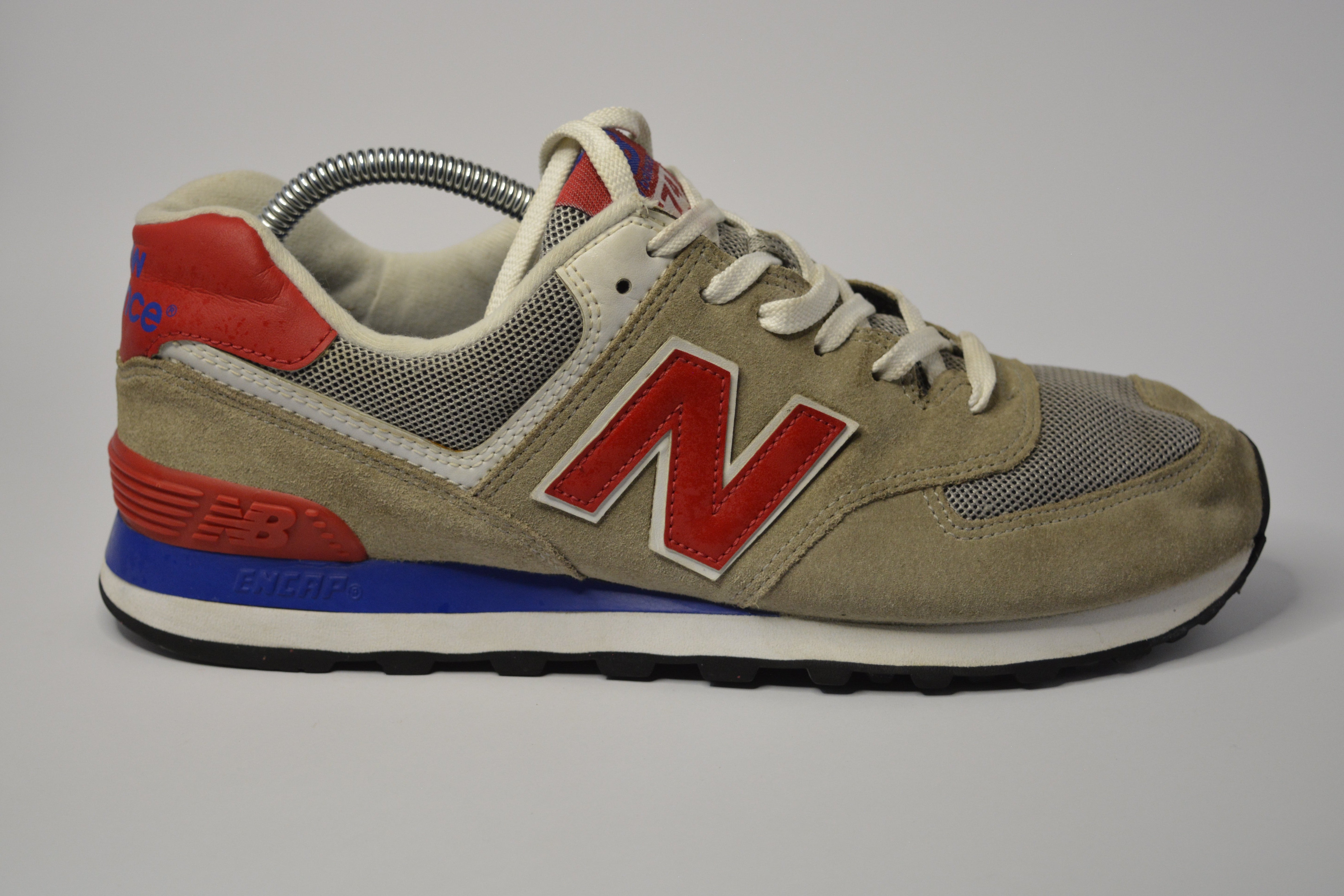 New Balance 574 Light Sand Red Shoes