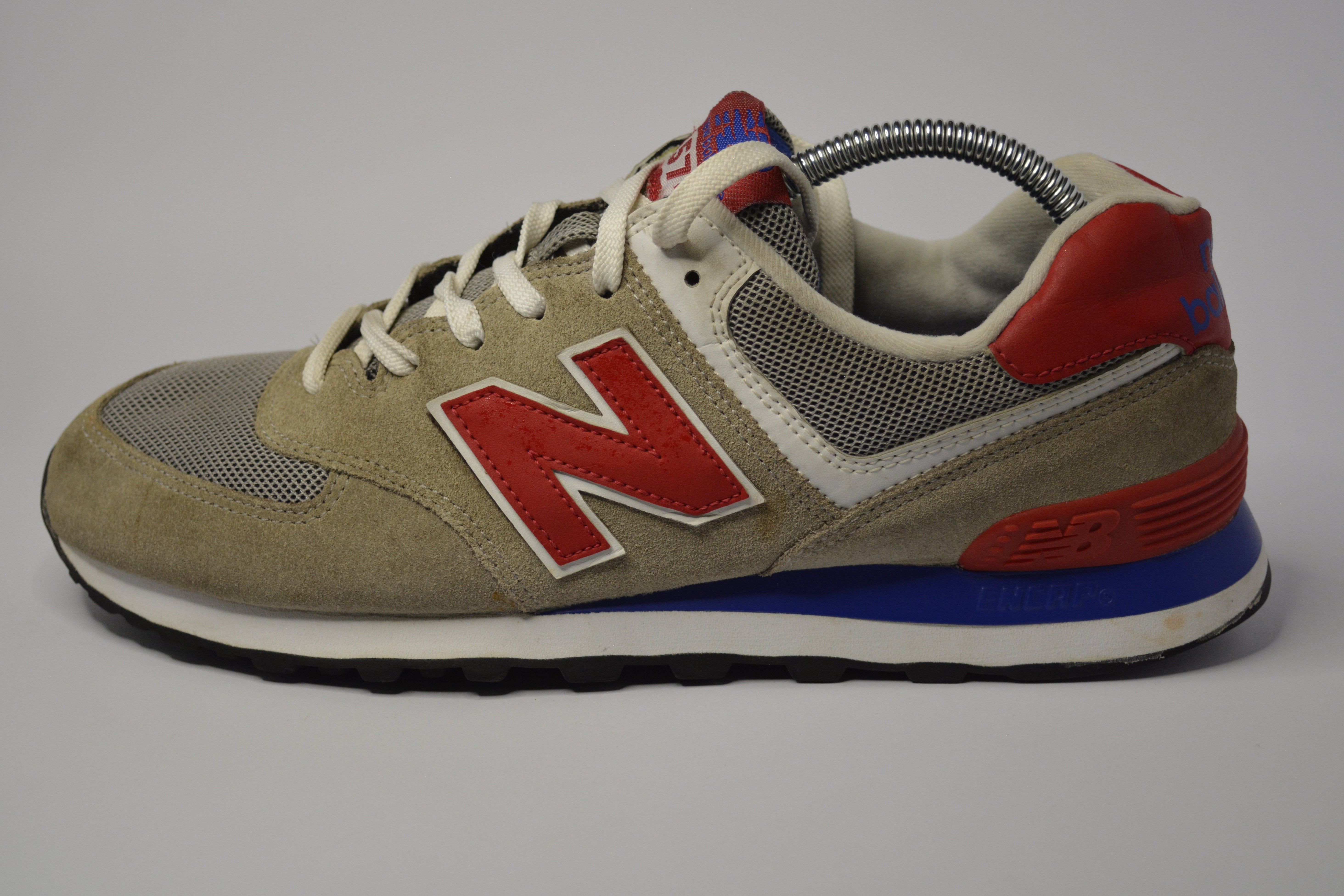 New Balance 574 Light Sand Red Shoes