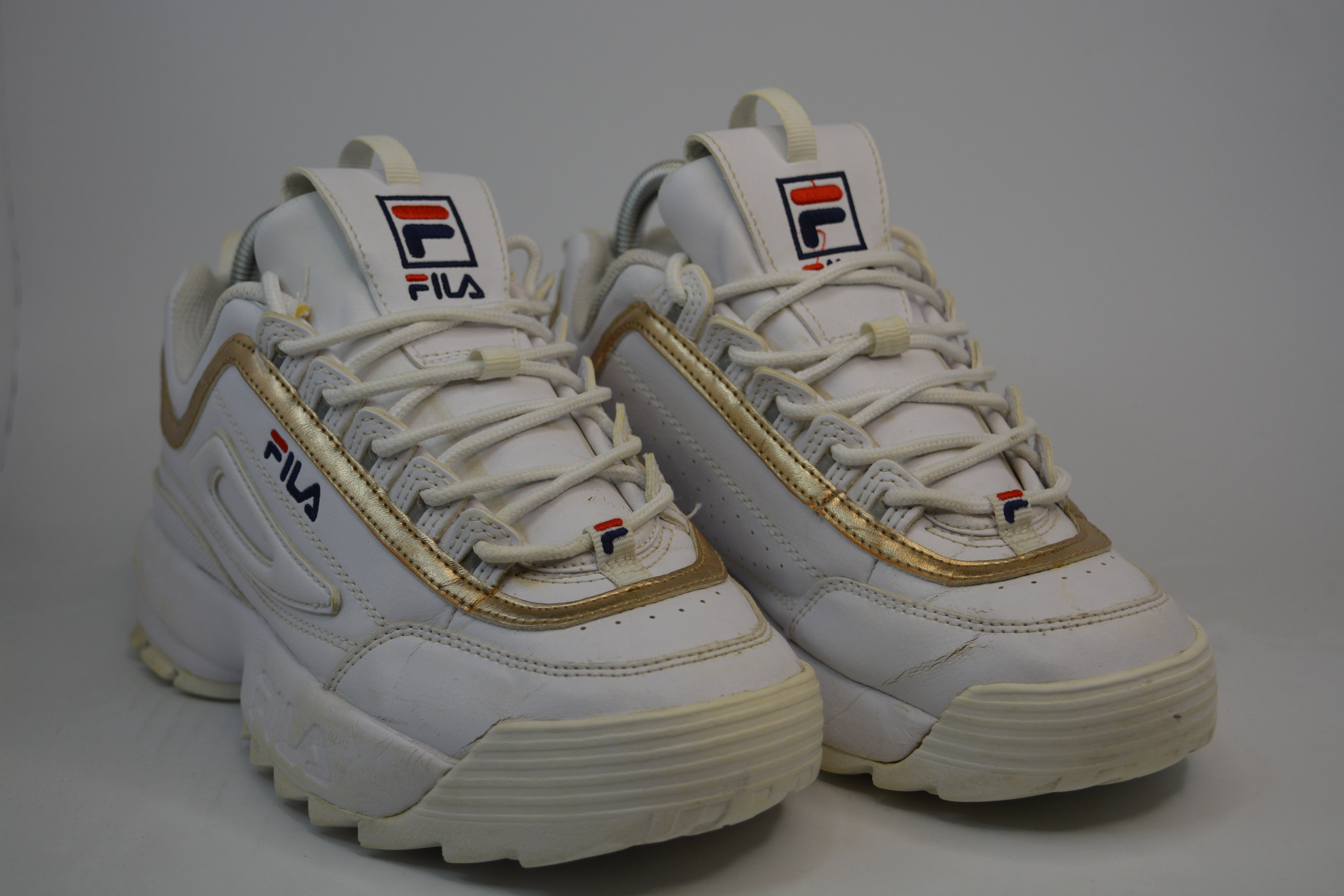 FILA Womens Disruptor II Metallic Sneakers Lifestyle